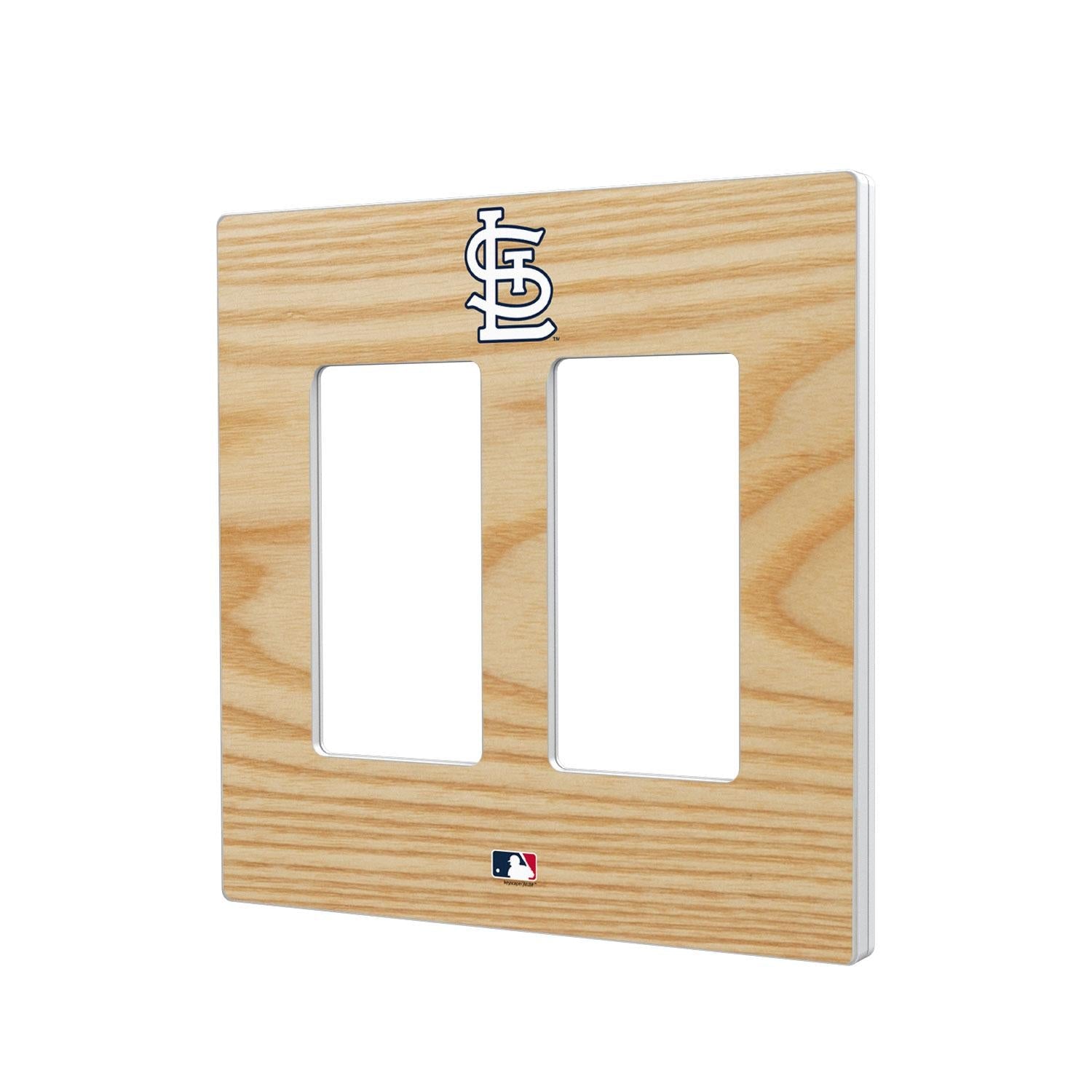 St Louis Cardinals Wood Bat Hidden-Screw Light Switch Plate-3