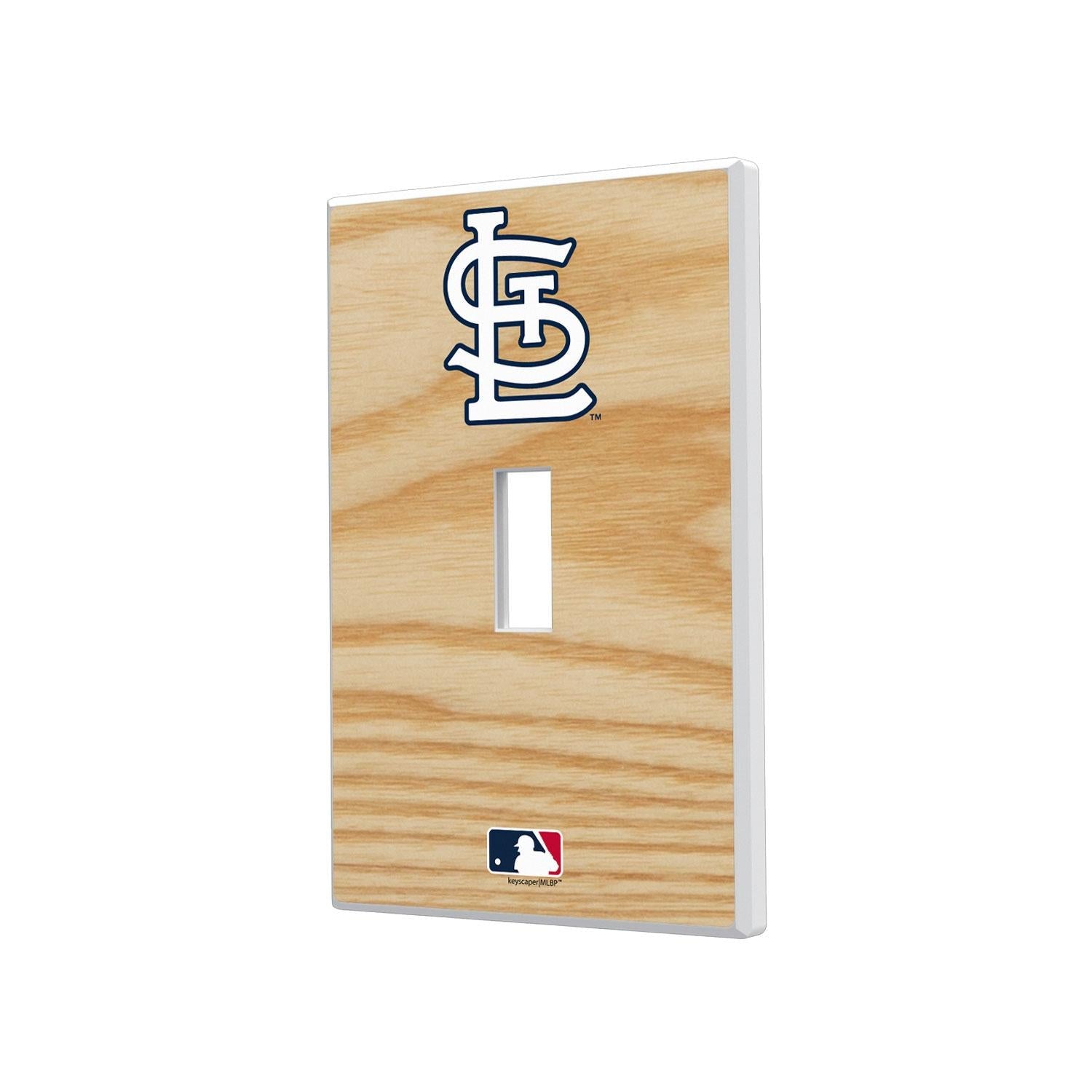 St Louis Cardinals Wood Bat Hidden-Screw Light Switch Plate-0