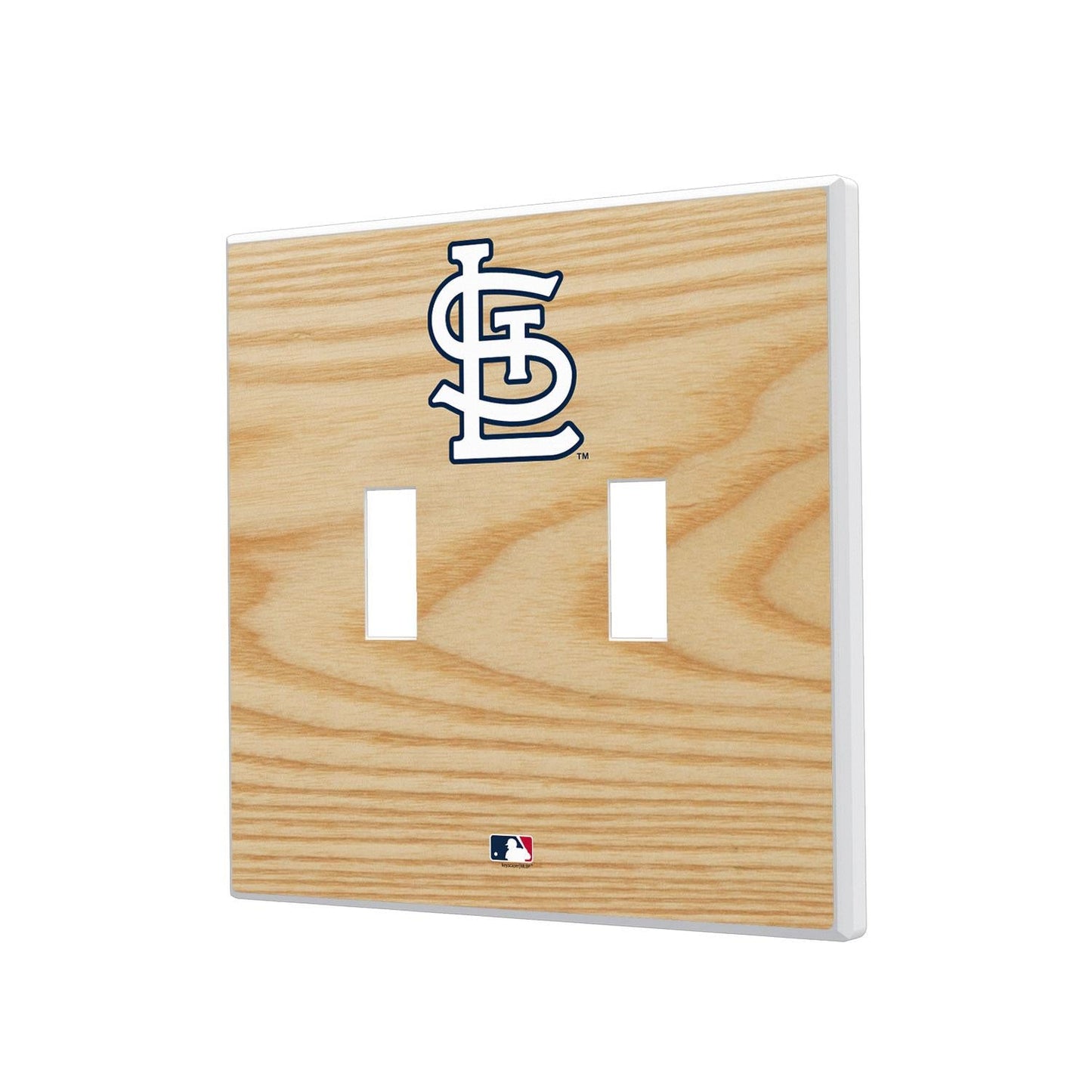 St Louis Cardinals Wood Bat Hidden-Screw Light Switch Plate-2