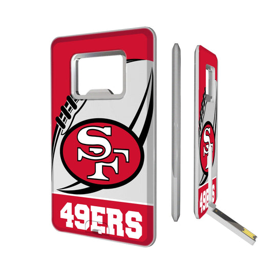 San Francisco 49ers Passtime Credit Card USB Drive with Bottle Opener 32GB-0