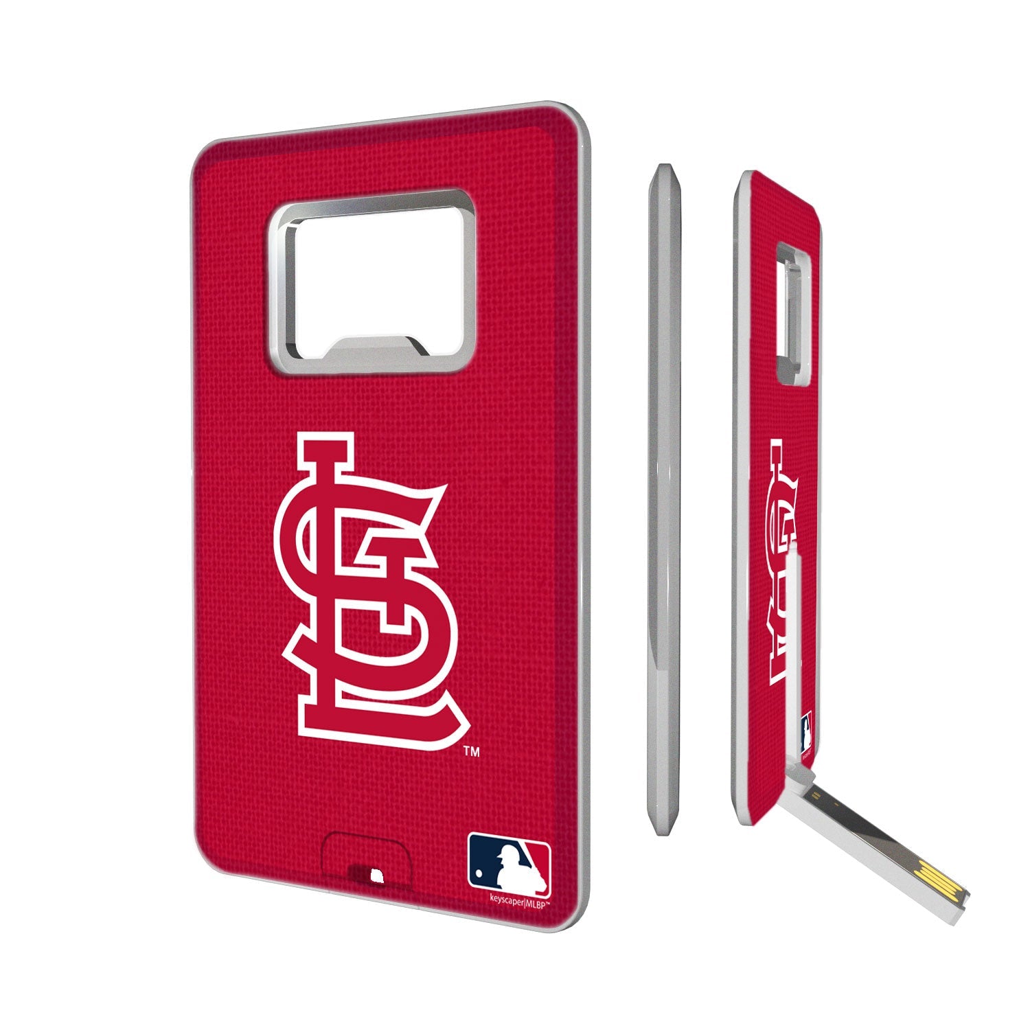 St Louis Cardinals Solid Credit Card USB Drive with Bottle Opener 16GB-0