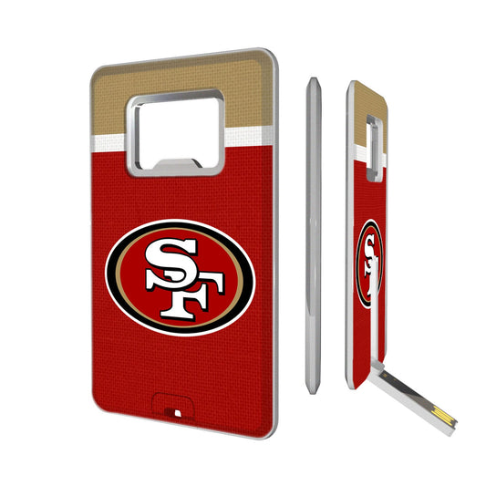 San Francisco 49ers Stripe Credit Card USB Drive with Bottle Opener 16GB-0