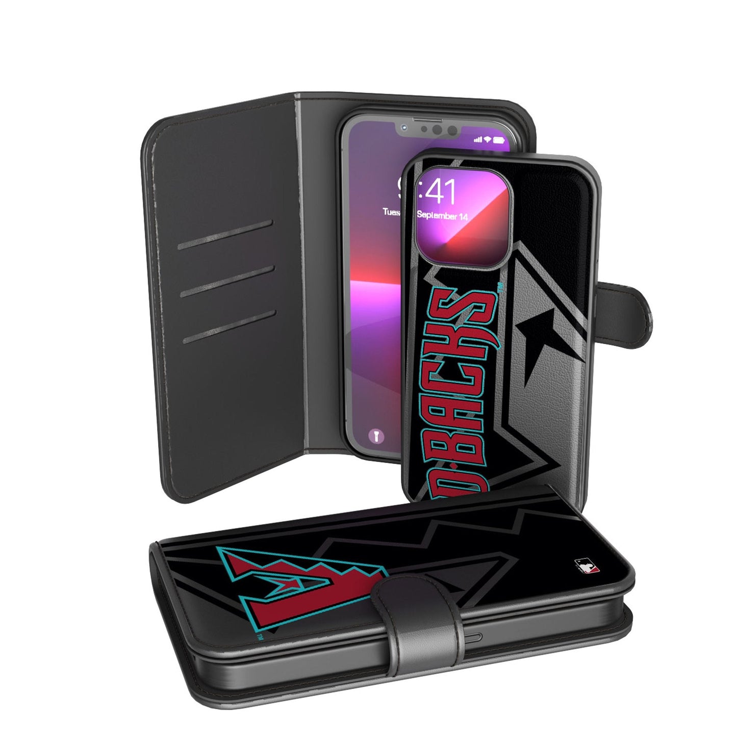 Arizona Diamondbacks Monocolor Tilt Wallet Phone Case-0