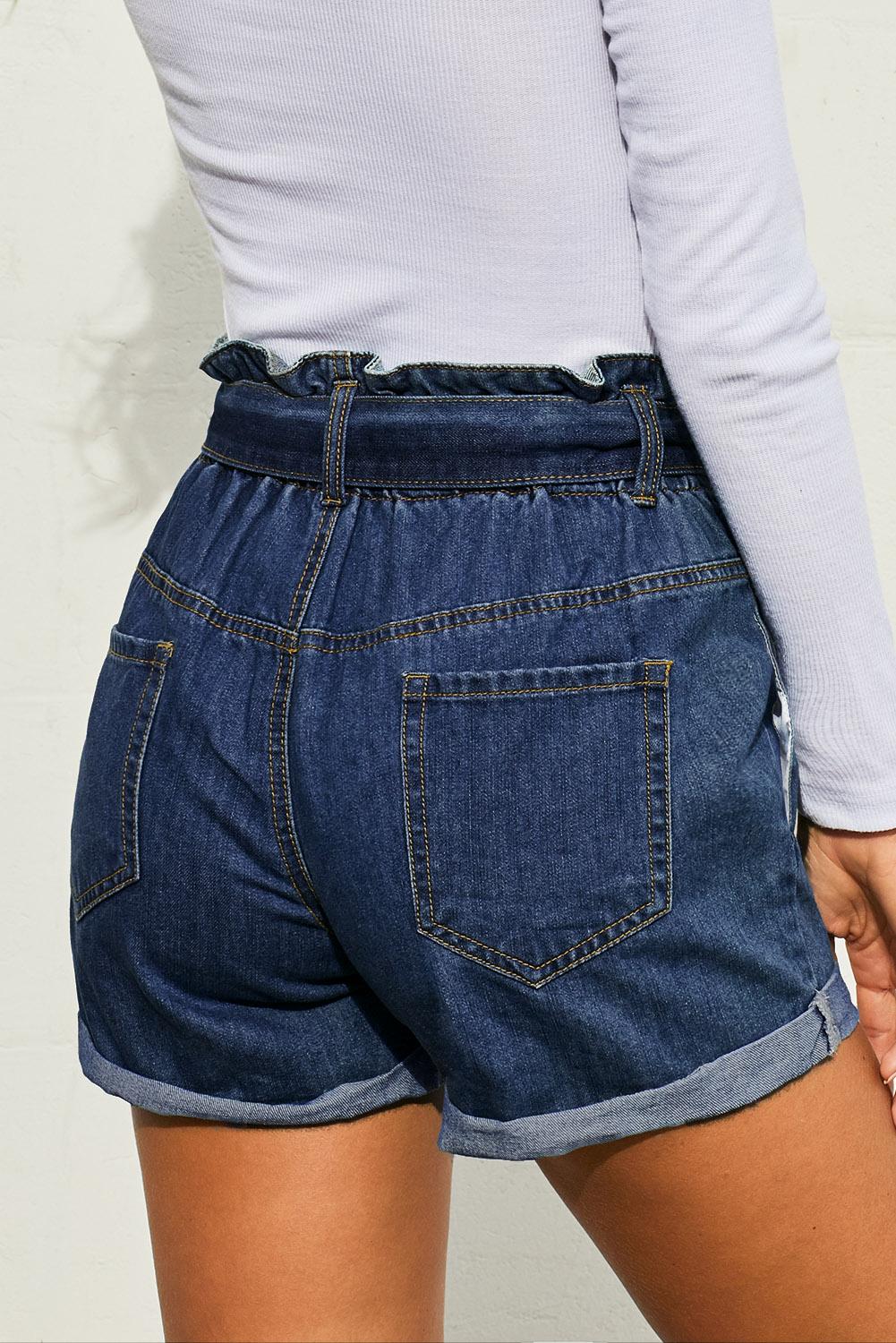 Ruby High Waist Denim Shorts-1