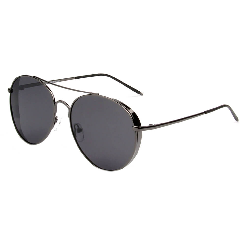 Baza - Classic Polarized Mirrored Aviator Sunglasses-1