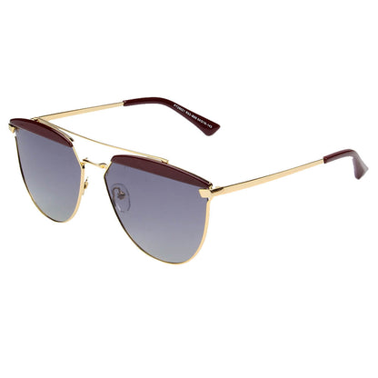 MATERA | Women Round Mirrored Polarized Sunglasses-1