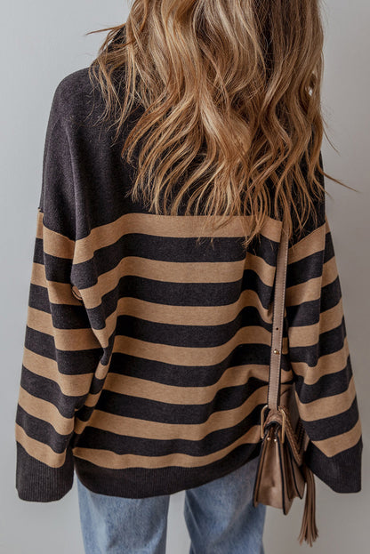 Adeline Stripe Oversized Sweater-1