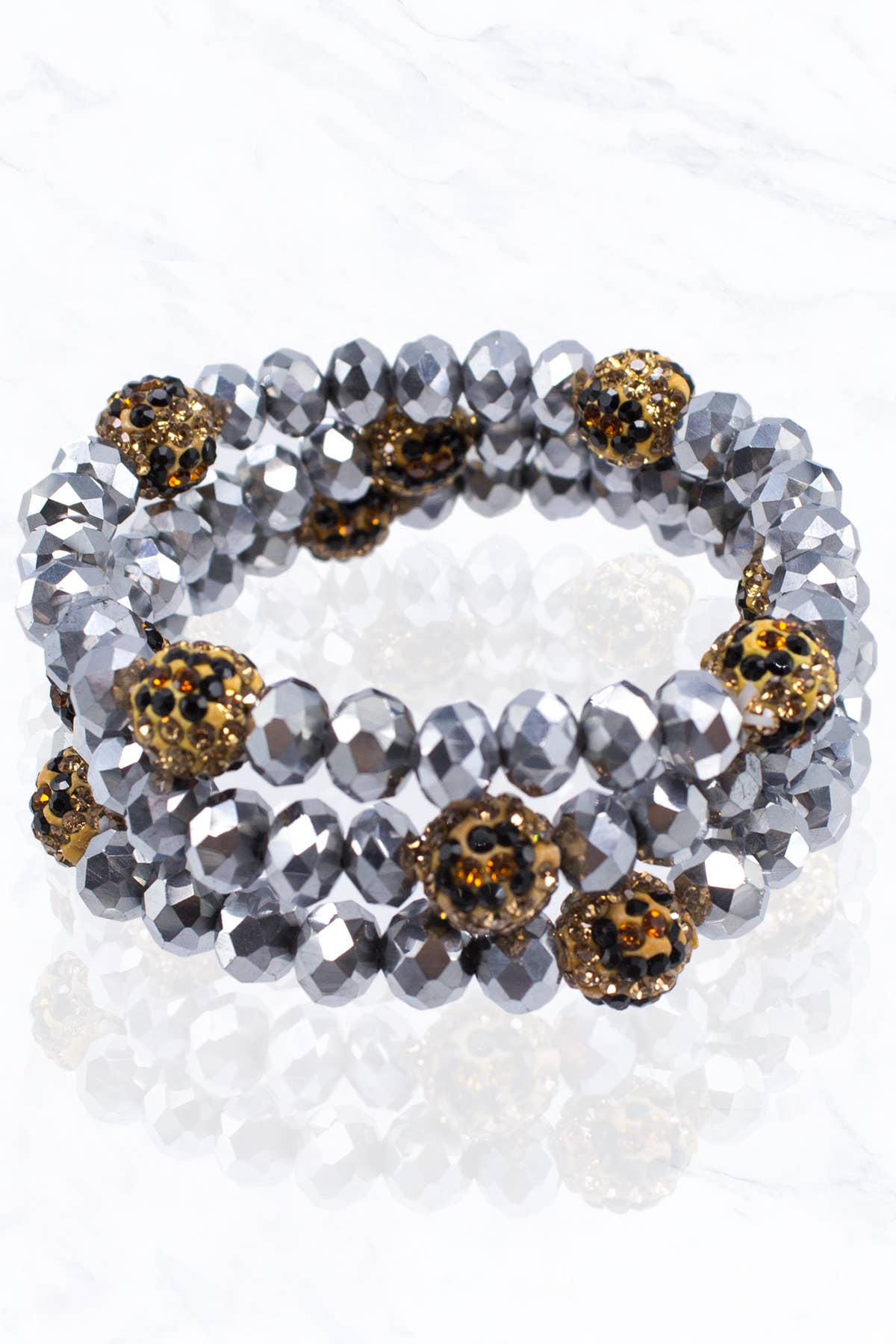 Bead & Leo Stone Ball Bracelet