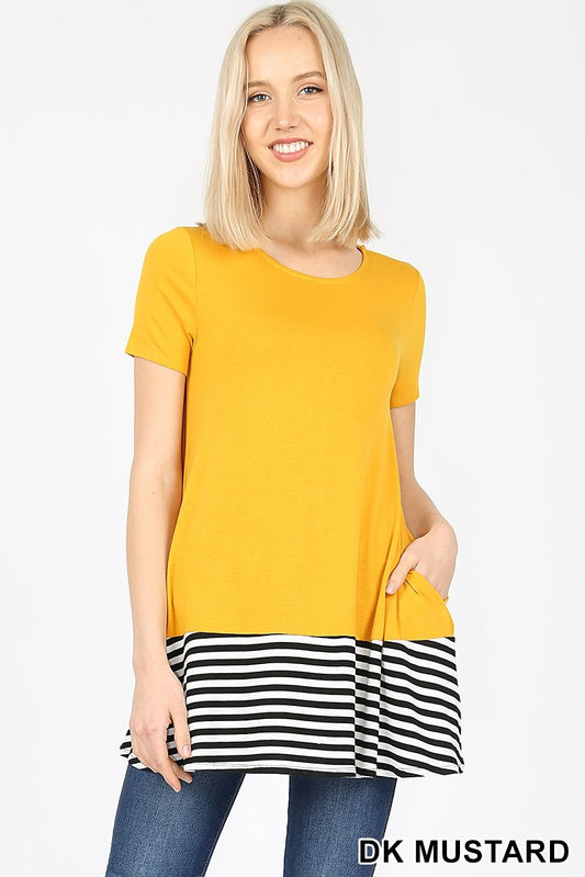 ClaudiaG Stripe Block Top