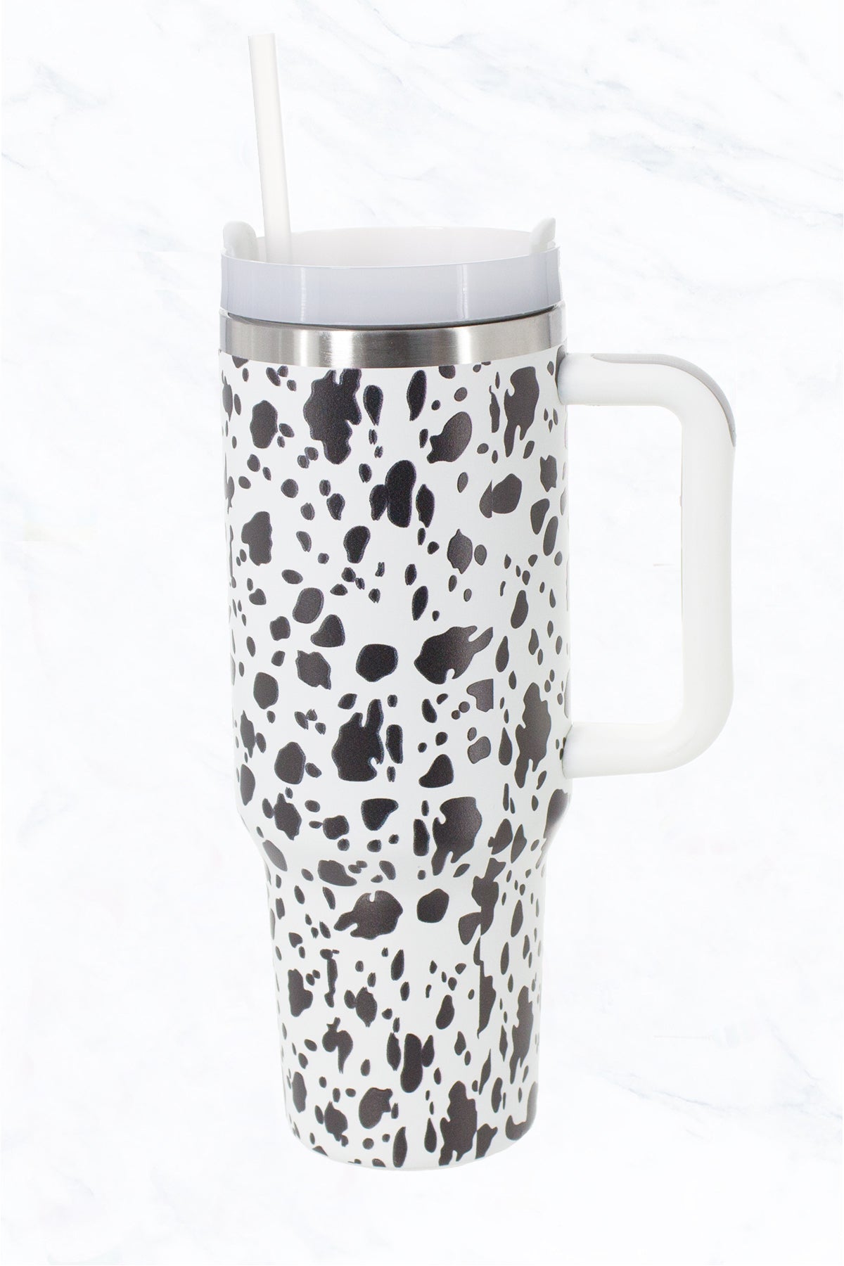 40 oz Cow Print Stainless Steel Tumbler