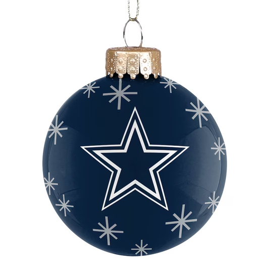 Dallas Cowboys Glass Ball Ornament