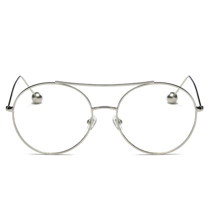 EUREKA | Unisex Round Tinted Lens Aviator Clear Glasses Balled Sunglasses-7