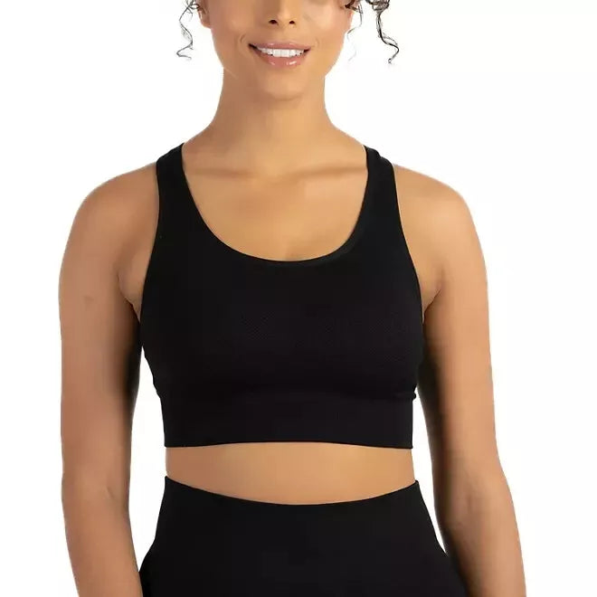 Member's Mark Seamless Racerback Sports Bra Size M Black