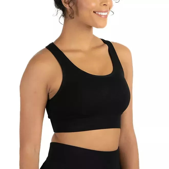 Member's Mark Seamless Racerback Sports Bra Size M Black