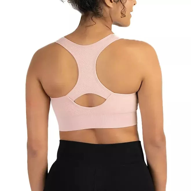 Member's Mark Seamless Racerback Sports Bra Size XL Daylily Pink