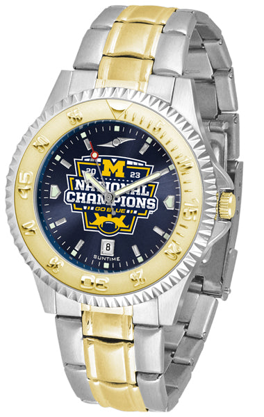 Michigan Wolverines 2023 National Champions Men's Competitor Watch TwoTone AnoChrome