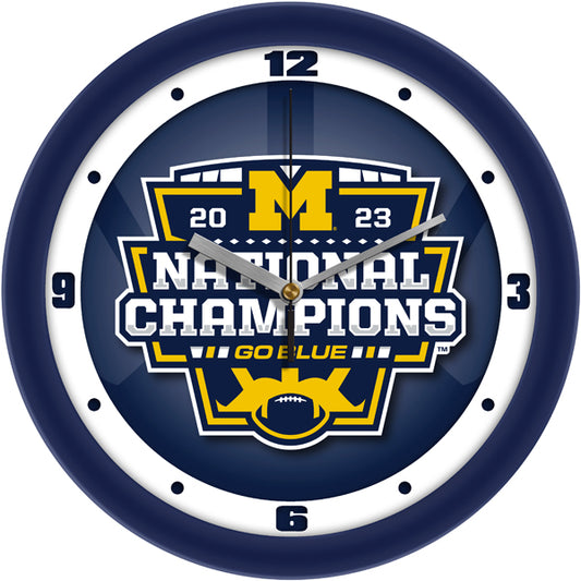Michigan Wolverines 2023 National Champions Dimension Team Wall Clock
