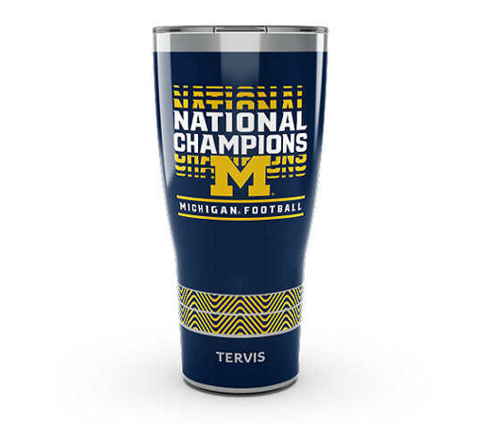 Michigan Wolverines Tervis College Football Playoff 2023 National Champions 30oz. Stainless Steel Tumbler