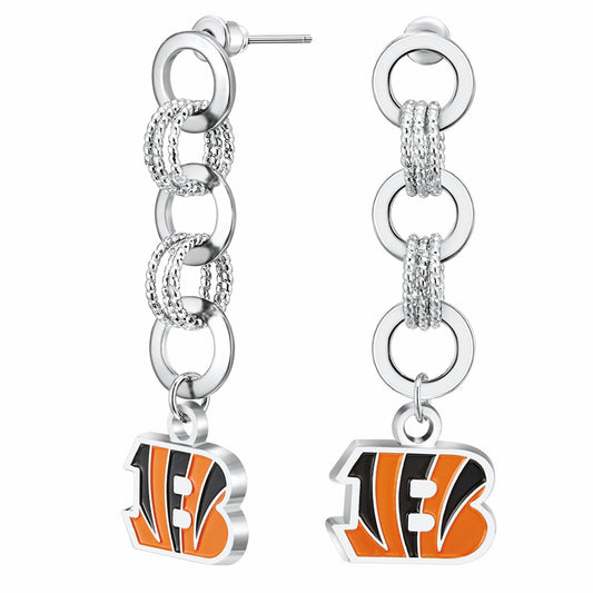 Cincinnati Bengals Circle Links Post Earrings