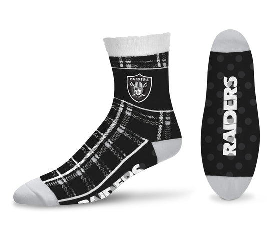 Las Vegas Raiders Black Tartan Plaid Socks