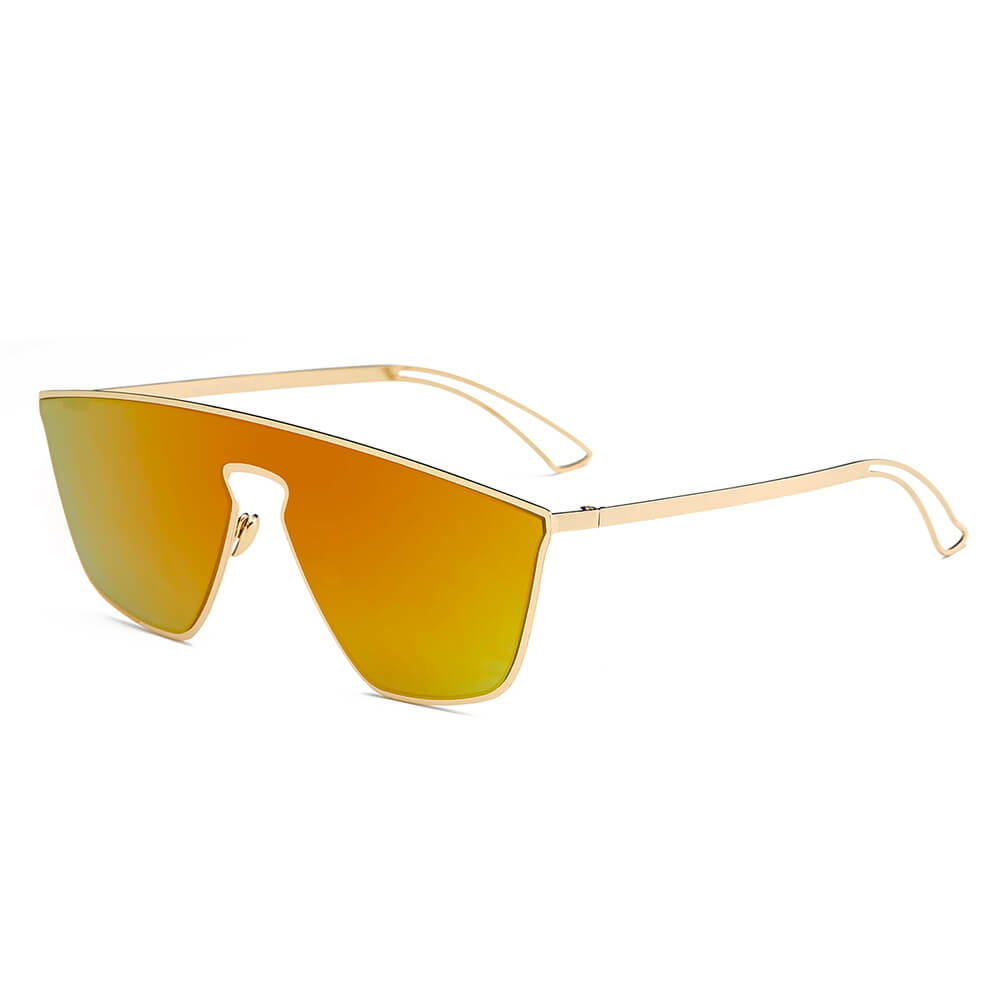 BEVERLY | Women Square Futuristic Flat Lens Sunglasses-2