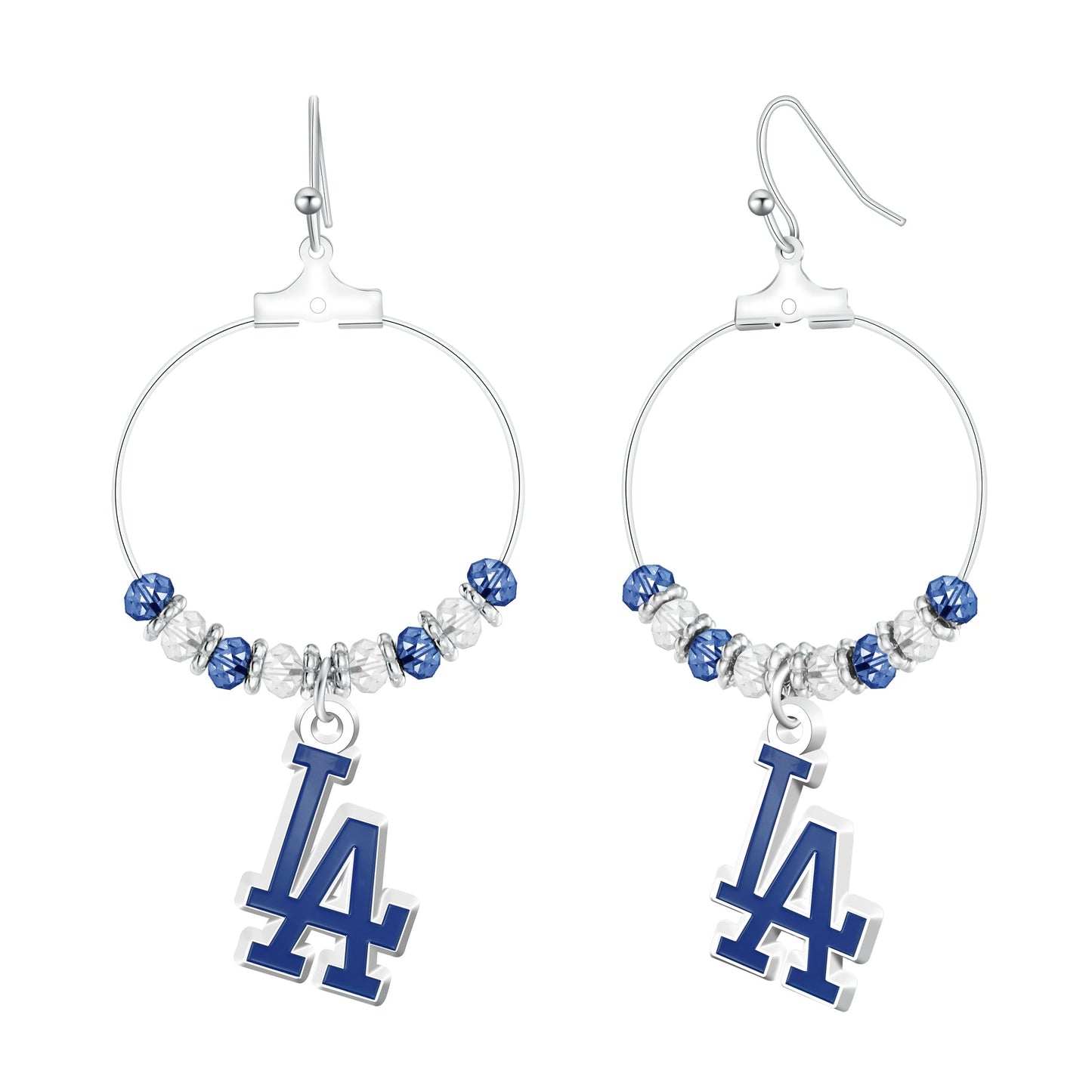 Los Angeles Dodgers Beaded Hoop Earring