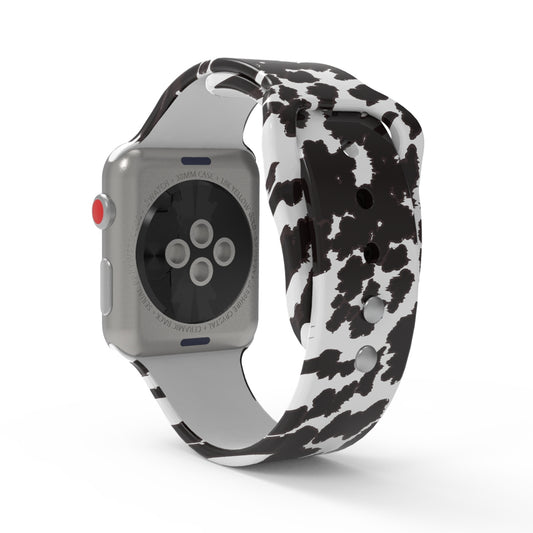 Black Cow Silicone Apple Watch Band