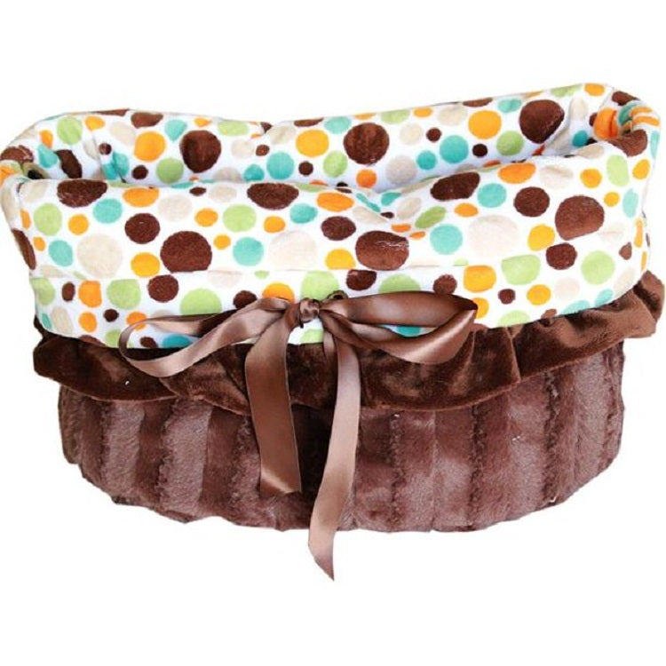 Fall Party Dots Reversible Snuggle Bugs Pet Bed, Bag, and Car Seat All-in-One