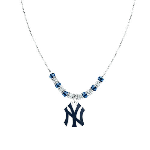 New York Yankees Beaded Cobra Chain Necklace