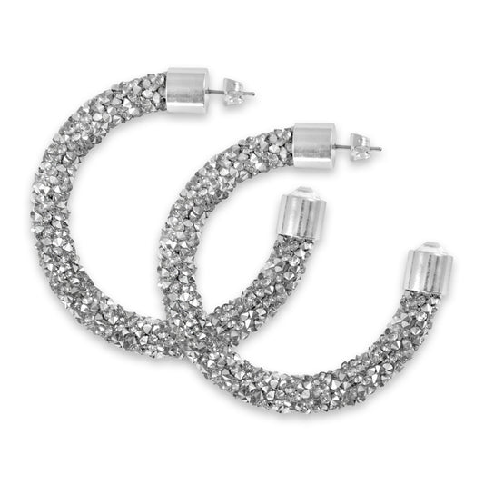 Crystal Cluster Earrings Clear