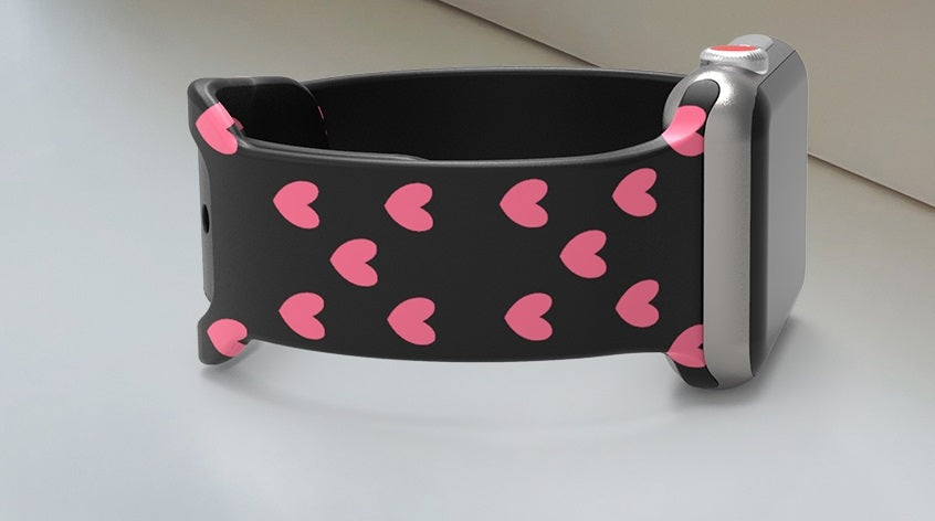 Hearts and Love Silicone Apple Watch Band