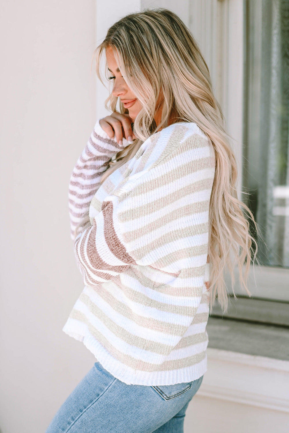 Magnolia Stripe Slouchy Sweater-2