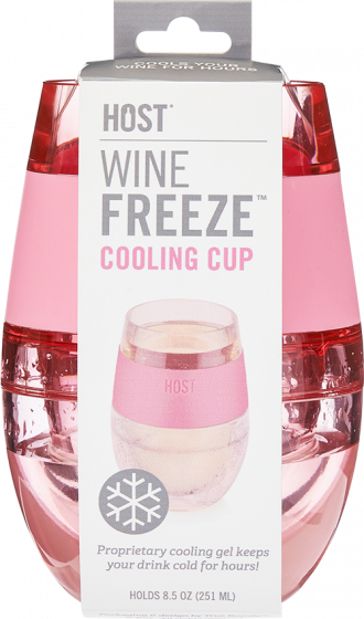 Wine FREEZE™ Cooling Cup in Translucent Pink