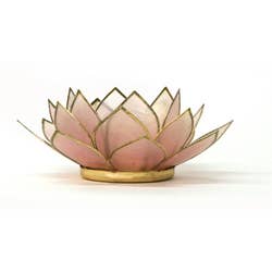 Gemstone Lotus Tea Light Holder