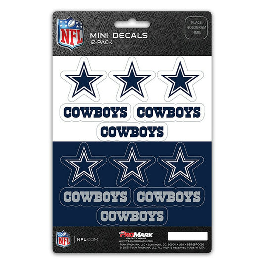 Dallas Cowboys Mini 12 Pack Decal Set