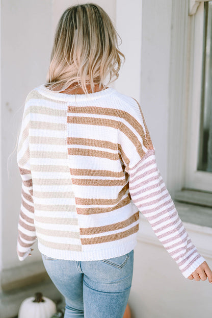 Magnolia Stripe Slouchy Sweater-1