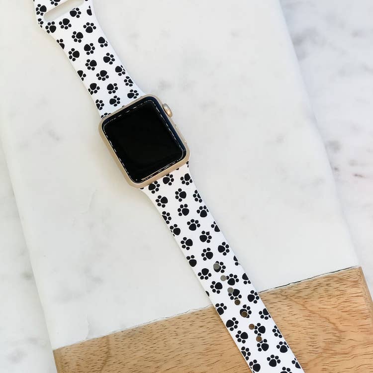 Mini Paw Print White Apple Watch Band sokool sisters