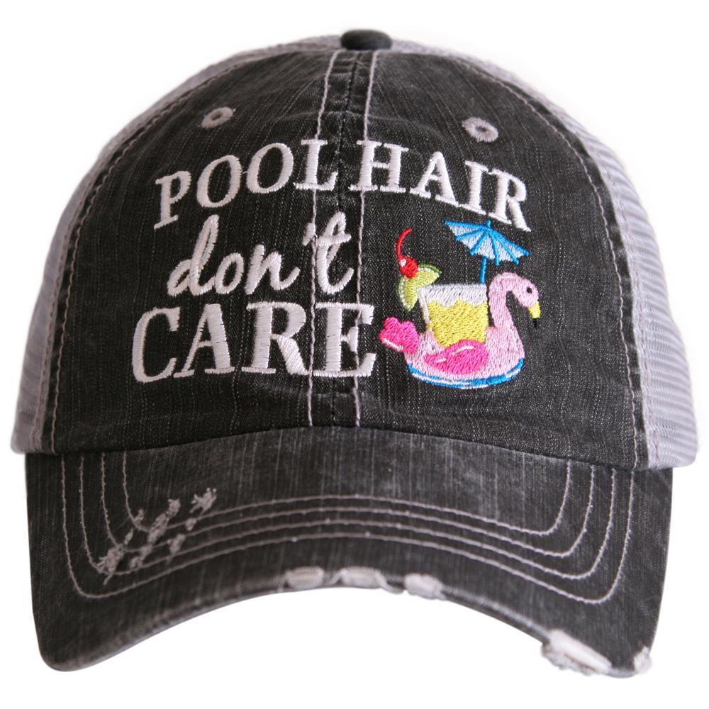 Pool Hair Don't Care SWAN FLOAT Trucker Hats