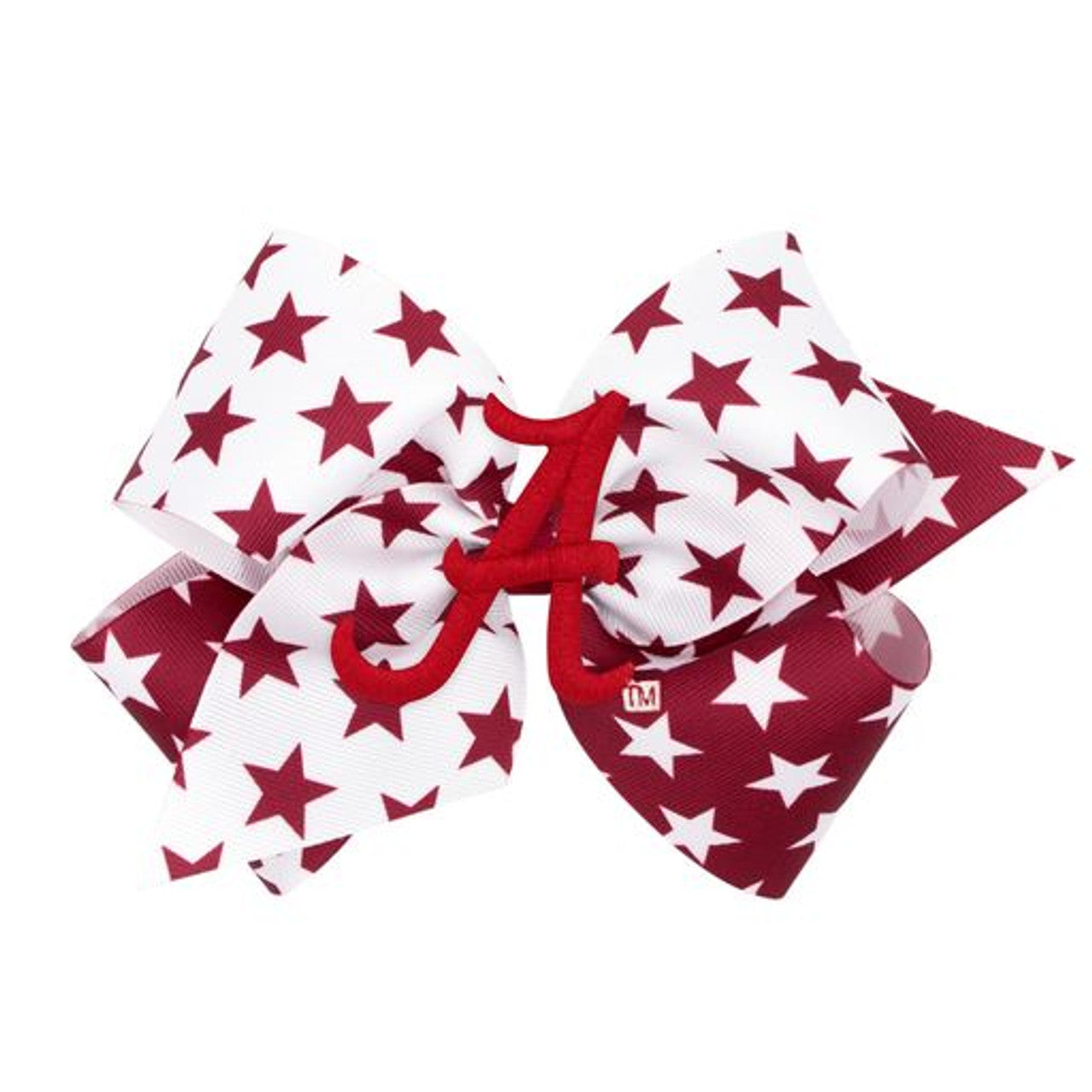 Alabama Crimson Tide King Two-Tone Star W/Patch Bow