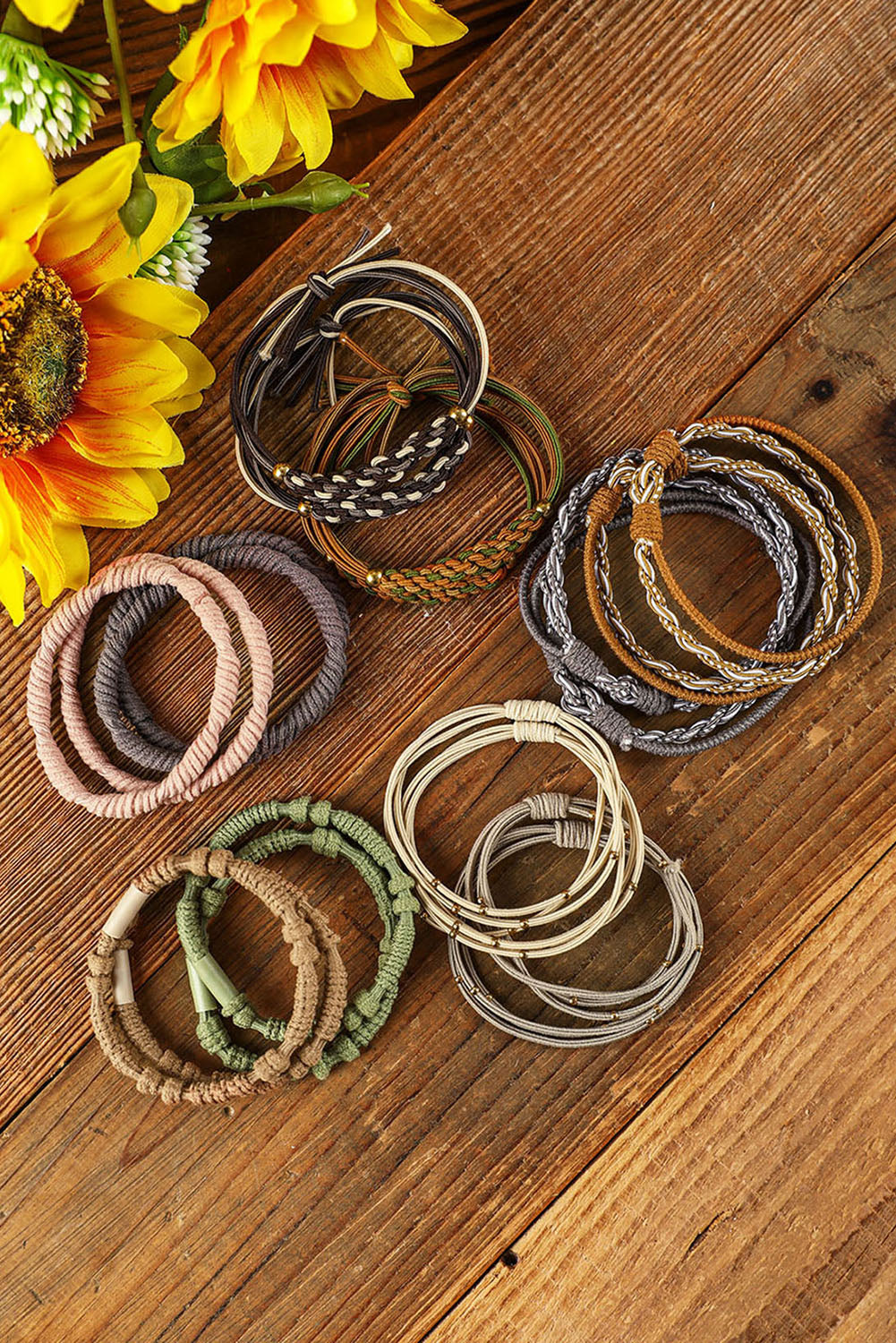 10pcs Boho Knotted Hair Ties-2