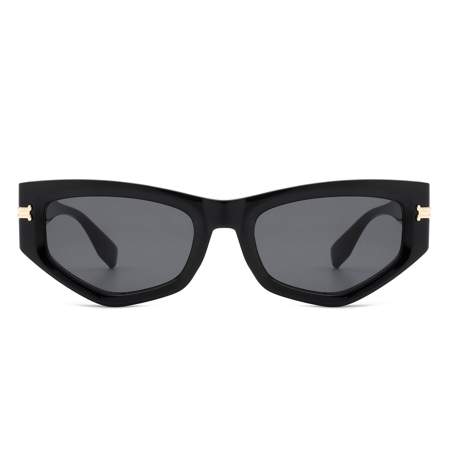 Oasisia - Geometric Fashion Narrow Irregular Cat Eye Sunglasses-3