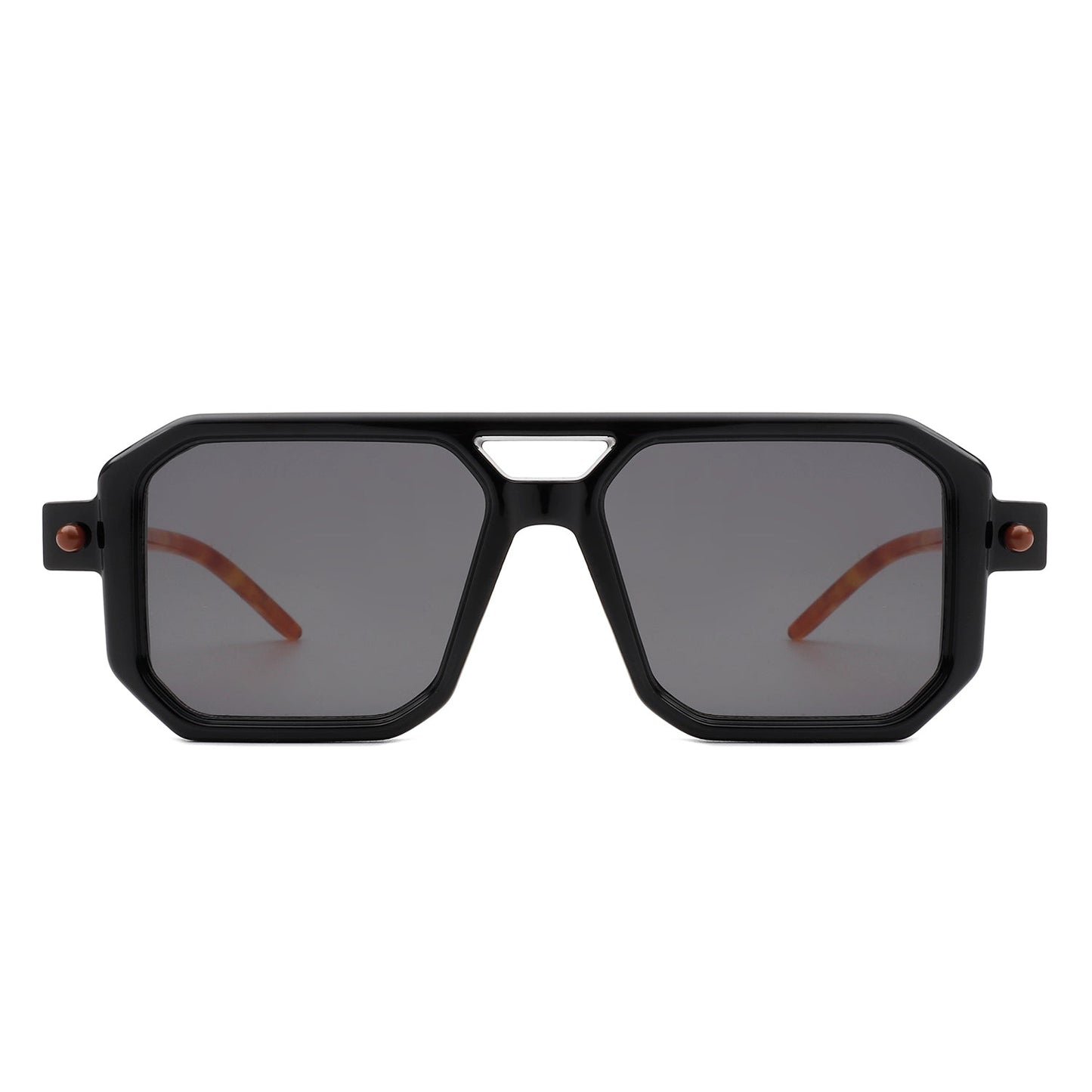 Bluebird - Retro Square Flat Top Brow-Bar Fashion Sunglasses-1