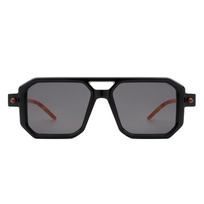 Bluebird - Retro Square Flat Top Brow-Bar Fashion Sunglasses-1