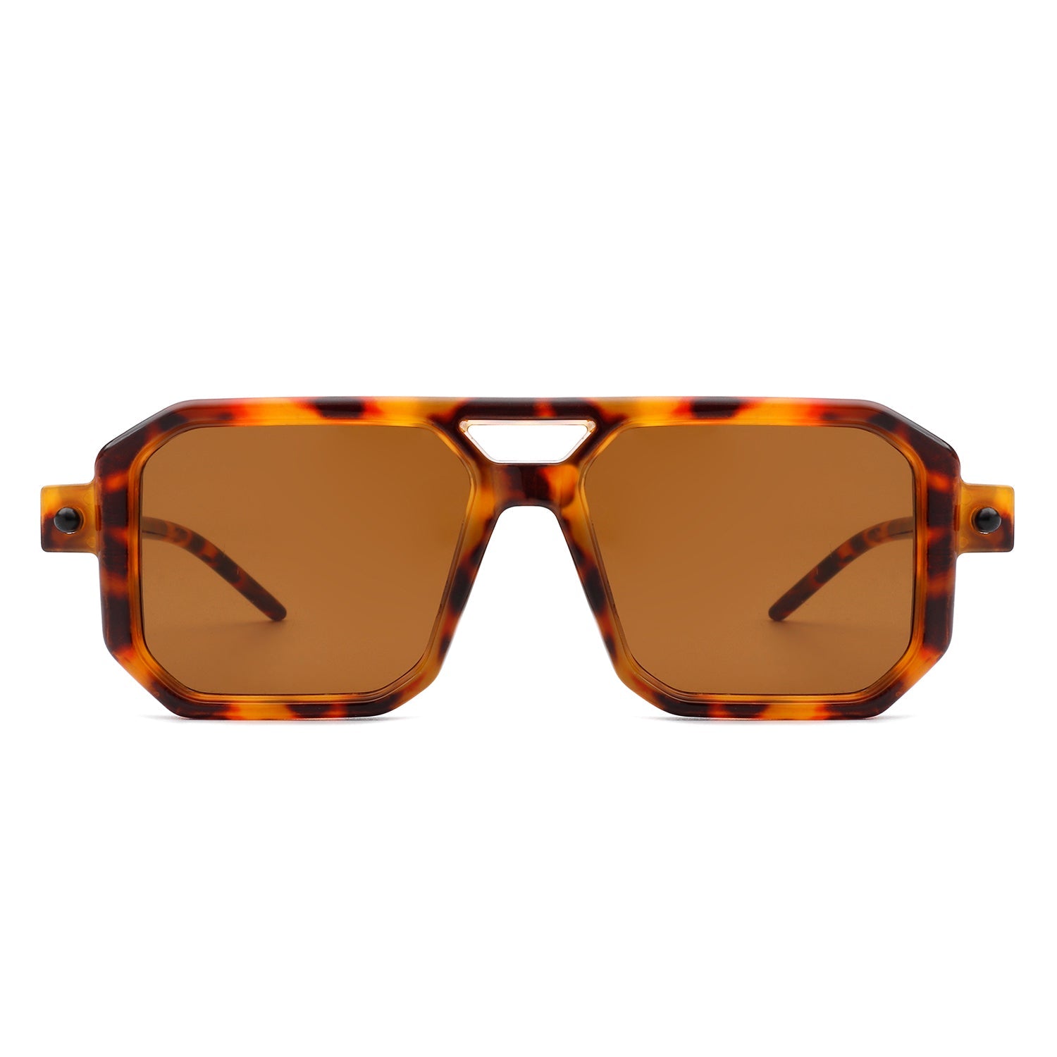 Bluebird - Retro Square Flat Top Brow-Bar Fashion Sunglasses-5