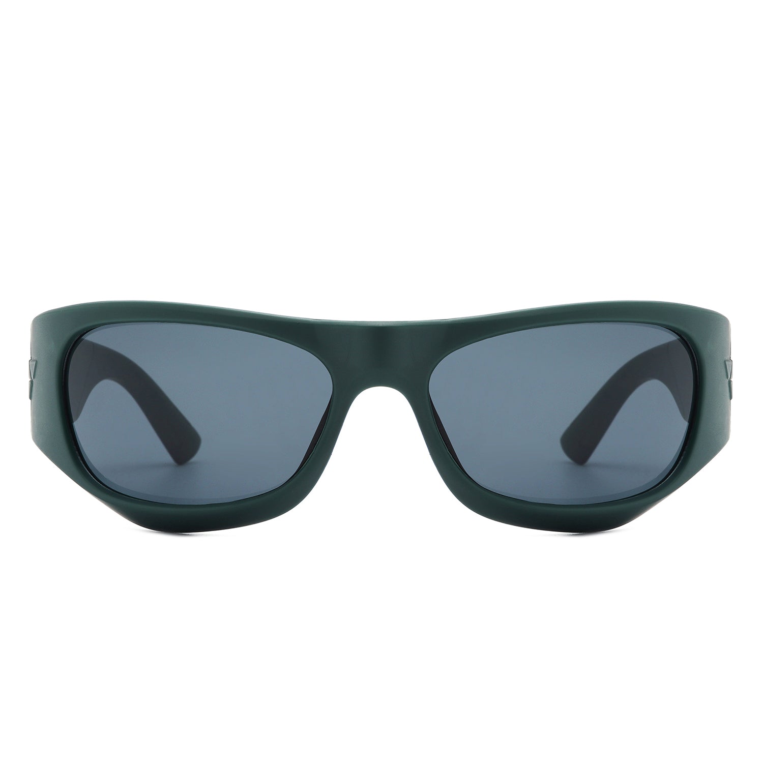 Gleamery - Geometric Wrap Around Tinted Fashion Square Sunglasses-5