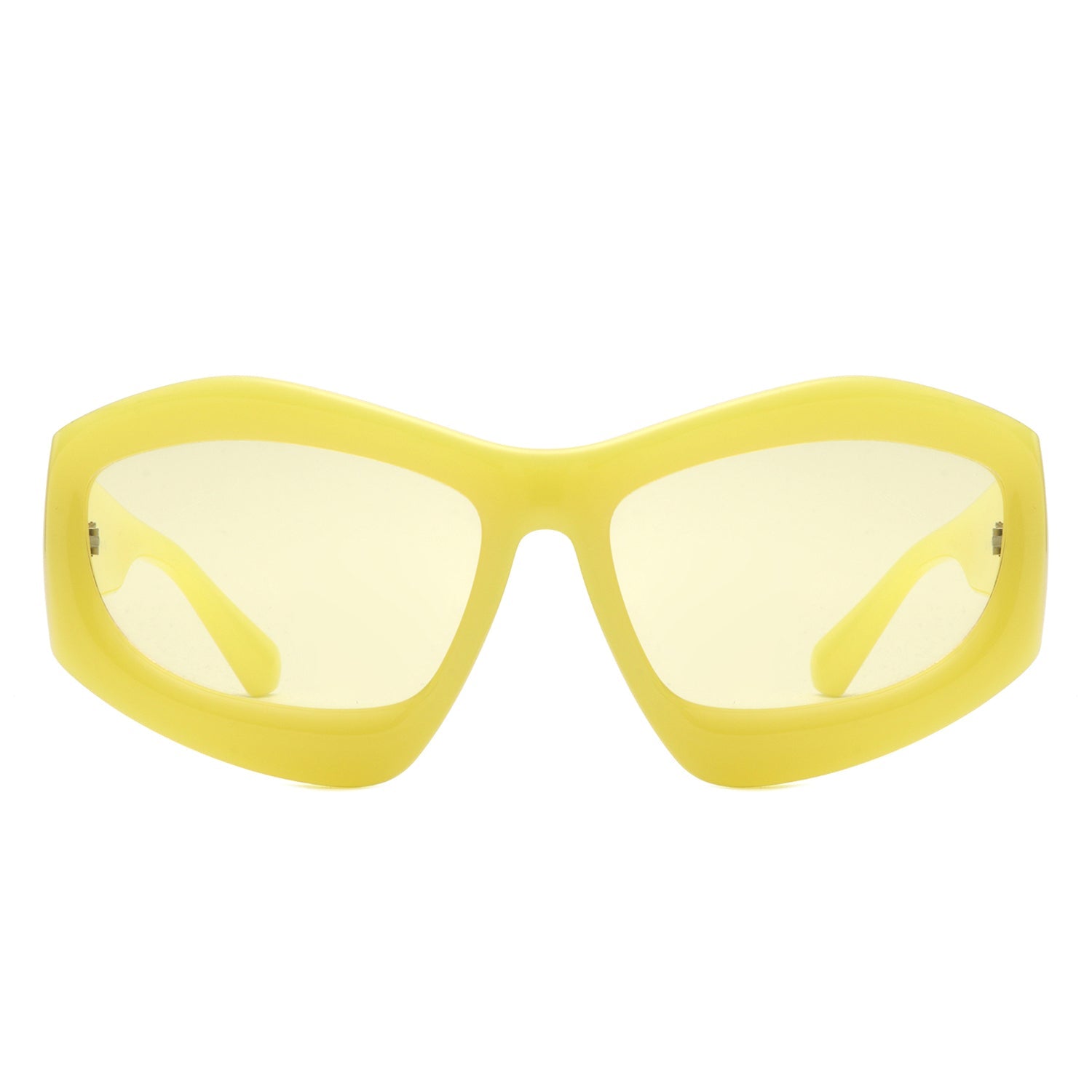 Xaron - Geometric Square Tinted Oversize Chunky Fashion Sunglasses-5