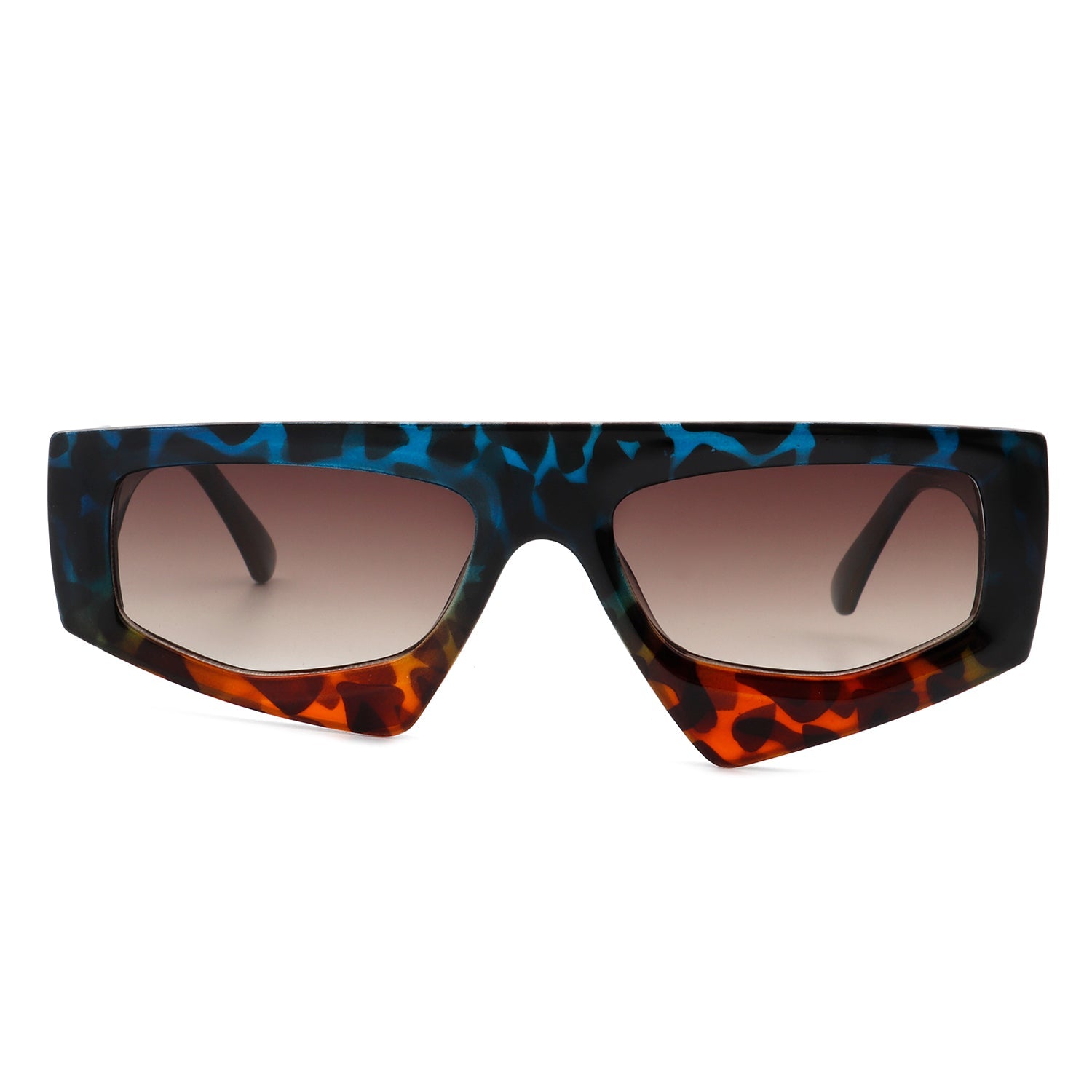 Xyrisia - Rectangle Retro Geometric Sunglasses-2