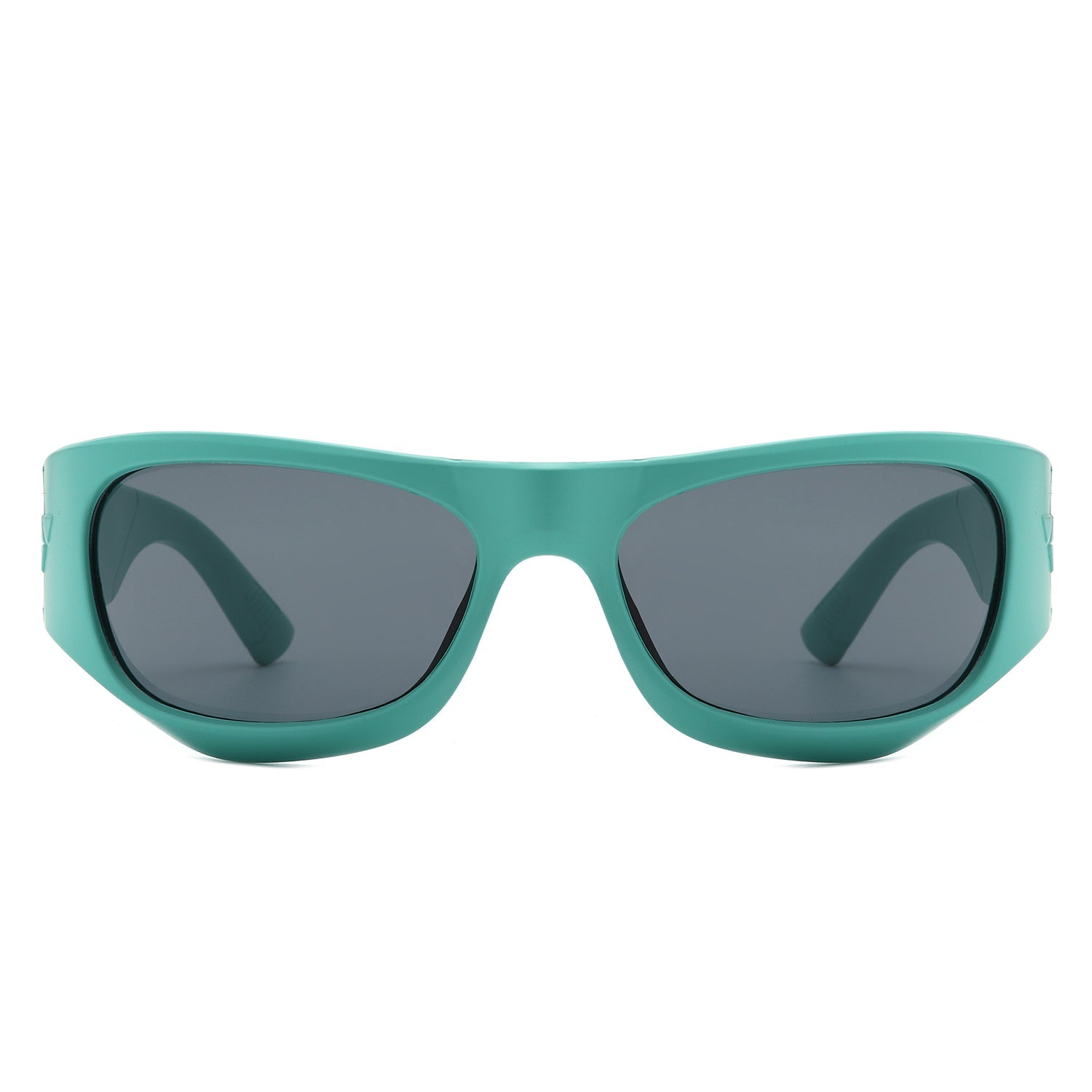 Gleamery - Geometric Wrap Around Tinted Fashion Square Sunglasses-1