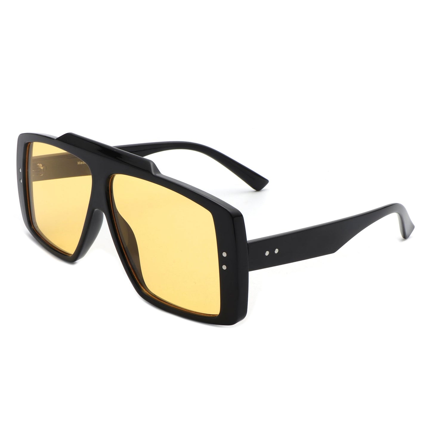 Halia - Square Retro Flat Top Vintage Inspired Fashion Sunglasses-7