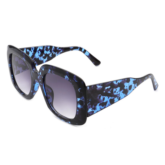 Yarrowia - Women Retro Square Oversized Chunky Fashion Sunglasses-0